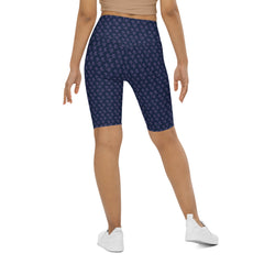 Navy Blue Stars Biker Shorts Regular and Plus Size