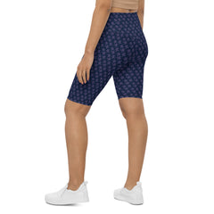 Navy Blue Stars Biker Shorts Regular and Plus Size