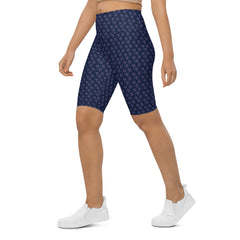 Navy Blue Stars Biker Shorts Regular and Plus Size