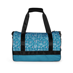 Turquoise Blue Sea Life All-over print gym bag