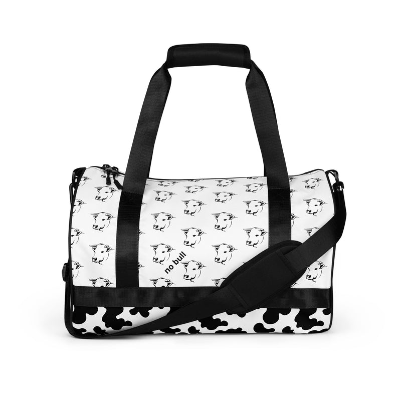 No Bull All-over Bull Cow print gym bag gift for someone who doesn't give a bull