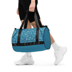 Turquoise Blue Sea Life All-over print gym bag