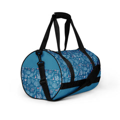 Turquoise Blue Sea Life All-over print gym bag