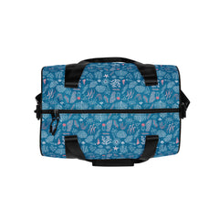 Turquoise Blue Sea Life All-over print gym bag