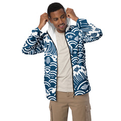 Blue Fish Abstract Windbreaker Light Spring Water-Resistant Jacket