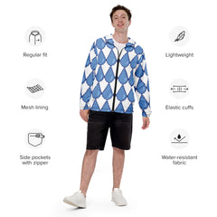 Pixeled Raindrops Windbreaker Light Spring Water-Resistant Jacket