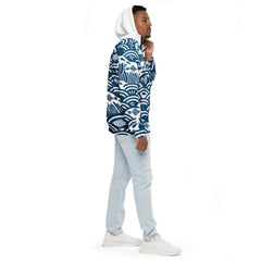 Blue Fish Abstract Windbreaker Light Spring Water-Resistant Jacket