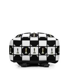 Black Queen White Queen Chess Board Minimalist Backpack