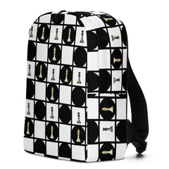 Black Queen White Queen Chess Board Minimalist Backpack