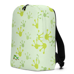 Cheeky Tree Frog Footprint Minimalist Backpack Gift for Someone who loves frogs frog lover