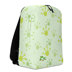 Cheeky Tree Frog Footprint Minimalist Backpack Gift for Someone who loves frogs frog lover