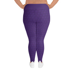 Purple Triangle Print Plus Size Leggings 2X to 6X