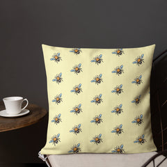 Bee Kind Yellow Premium Pillow for Bedroom, Living Room, Rec Room