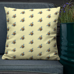 Bee Kind Yellow Premium Pillow for Bedroom, Living Room, Rec Room