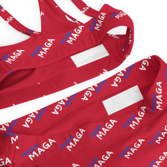 MAGA Make America Great Again Recycled high-waisted bikini