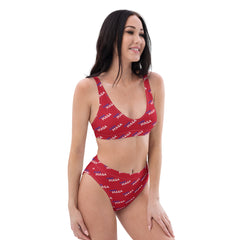 MAGA Make America Great Again Recycled high-waisted bikini