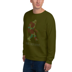 Camoflage Sasquatch Yeti Bigfoot Unisex Sweatshirt in Regular & Plus