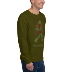 Camoflage Sasquatch Yeti Bigfoot Unisex Sweatshirt in Regular & Plus