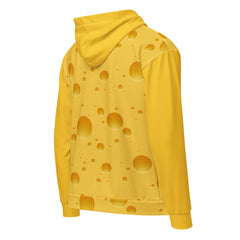 Yellow Cheese and Mouse Unisex zip hoodie gift for someone who loves Cheese