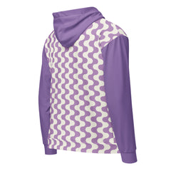 Purple Waves Long Sleeve Unisex zip hoodie with Pockets