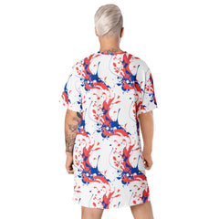 Painter Splash Designed Print T-shirt dress available in Regular and Plus Sizes