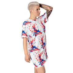 Painter Splash Designed Print T-shirt dress available in Regular and Plus Sizes