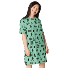 Sasquatch Bigfoot T-shirt Tunic dress Regular and Plus Sizes