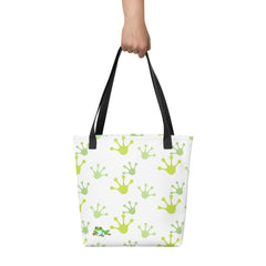 Cheeky Tree Frog Footprint Tote bag Gift for Someone who loves frogs frog lover