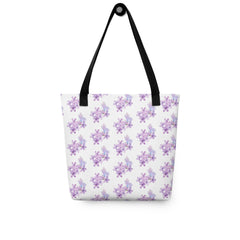 Purple Lilac Flowers Purple Butterfly Tote bag