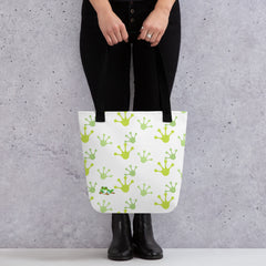 Cheeky Tree Frog Footprint Tote bag Gift for Someone who loves frogs frog lover