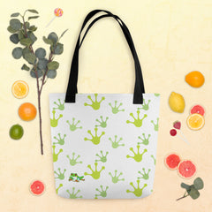 Cheeky Tree Frog Footprint Tote bag Gift for Someone who loves frogs frog lover