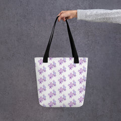 Purple Lilac Flowers Purple Butterfly Tote bag