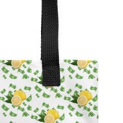 Funny Tote bag Lemons and Cash Money Pun Sourdough Tote Bag gift for someone who loves to bake baker of sourdough