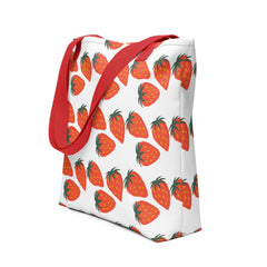 Strawberries All Over Print Tote bag gift for Strawberry Fans Lovers Jam