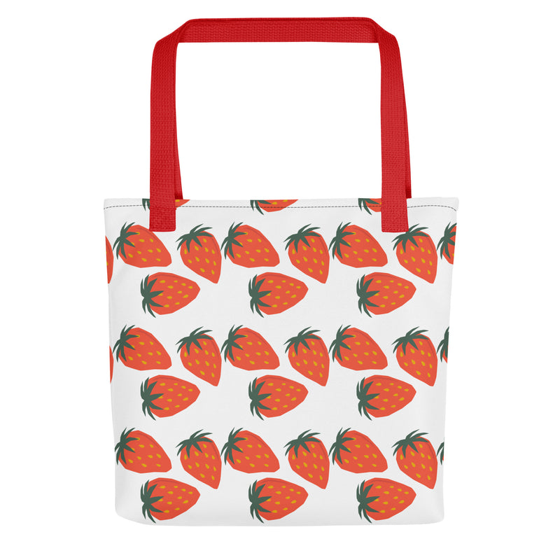 Strawberries All Over Print Tote bag gift for Strawberry Fans Lovers Jam