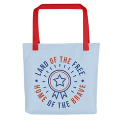 Patriotic American Tote bag Land of the Free Home of the Brave