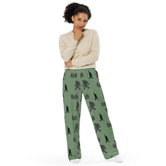 Sasquatch Bigfoot Comfortable unisex wide-leg pants PJS Pajamas Reg and Plus Size