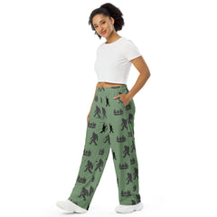 Sasquatch Bigfoot Comfortable unisex wide-leg pants PJS Pajamas Reg and Plus Size