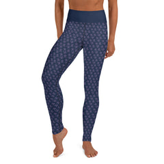 Navy Blue Stars Yoga Leggings