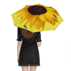 Yellow Sun Flower Auto Umbrella with Anti-UV Coating