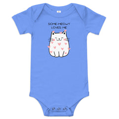 Funny T-shirt Some-Meowy Loves Me Cat Kitty Baby short sleeve one piece gift for someone who loves cat gift for Valentine's Day