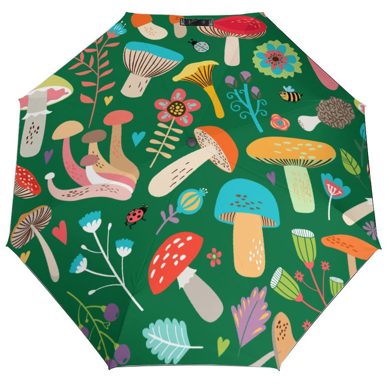 Mushroom Fungus Automatic Umbrella with Anti-UV Coating