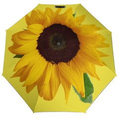 Yellow Sun Flower Auto Umbrella with Anti-UV Coating