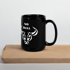 Funny Mug No Bull Cow Black 15oz Ceramic Glossy Mug gift for someone who doesn't take it Mother's Day Father's Day