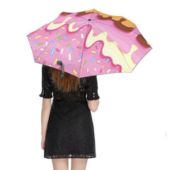 Melting Ice Cream Sprinkles Automatic Umbrella with Anti-UV Coating