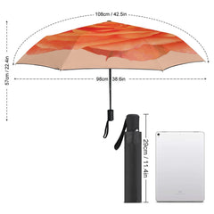 Orange Rose Auto Umbrella with Anti-UV Coating