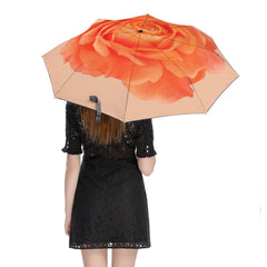 Orange Rose Auto Umbrella with Anti-UV Coating