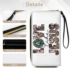 Love like Jesus Country Leather Wallet with Wristlet Strap