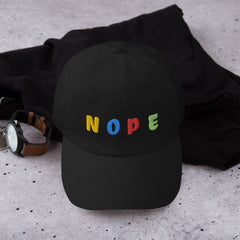 Give a Head's Up to the Day with the NOPE Embroidered Fun Baseball hat