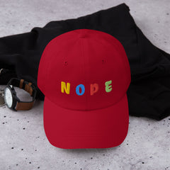 Give a Head's Up to the Day with the NOPE Embroidered Fun Baseball hat